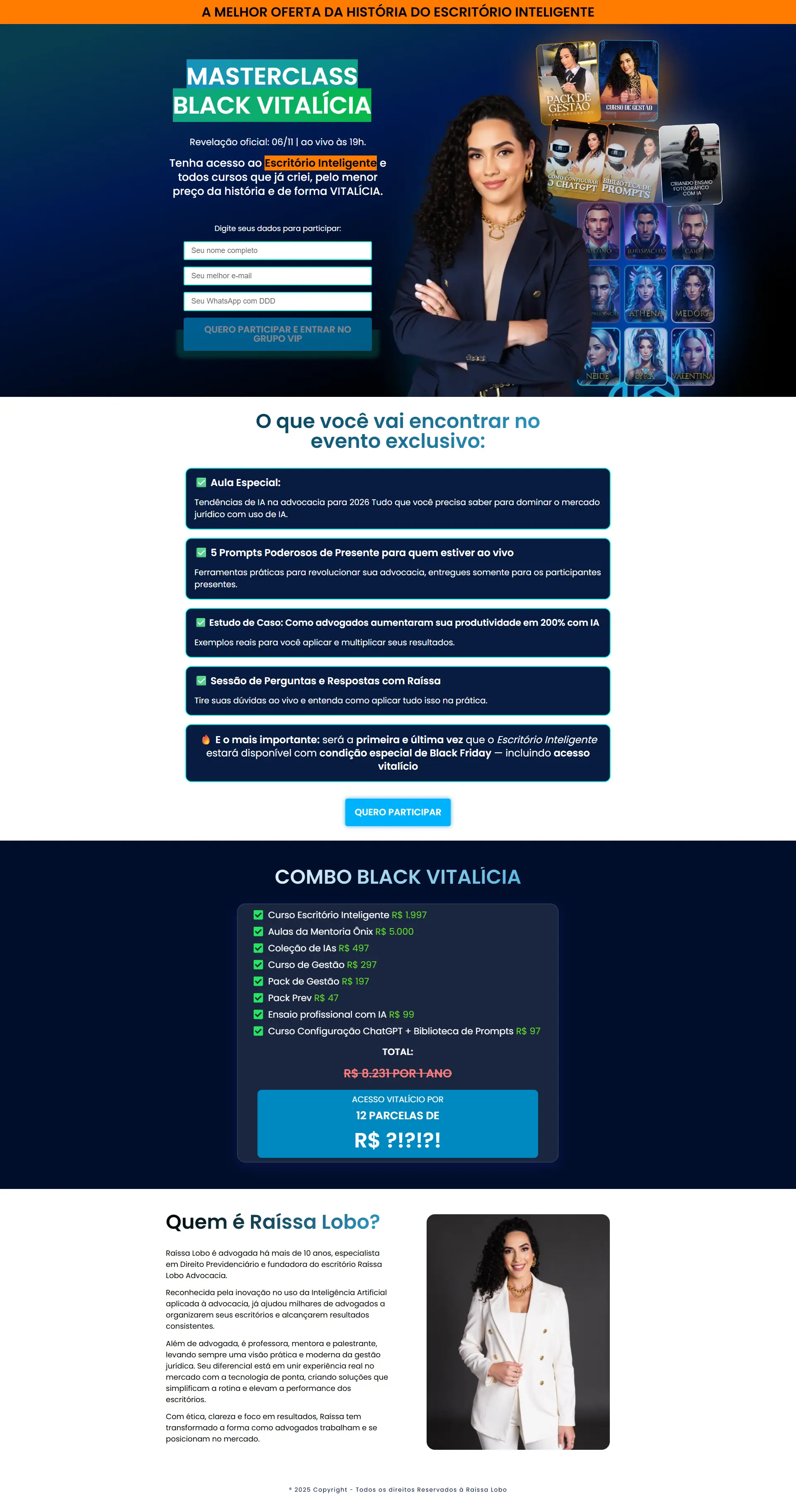 Black Friday Vitalícia - Raíssa Lobo